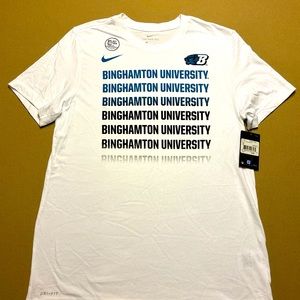 New Large Nike Tee White Binghamton University Bearcats T-Shirt Men’s Size L